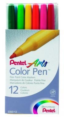 Pentel filctoll színes művészi Sign Pen Arts 12 db-os szett